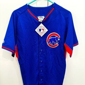 New NWT! Majestic Men's Chicago Cubs Jersey Size Medium Blue
